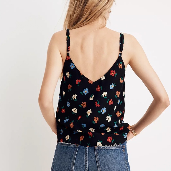 Madewell silky floral v neck cami women’s size 4 - Picture 3 of 11